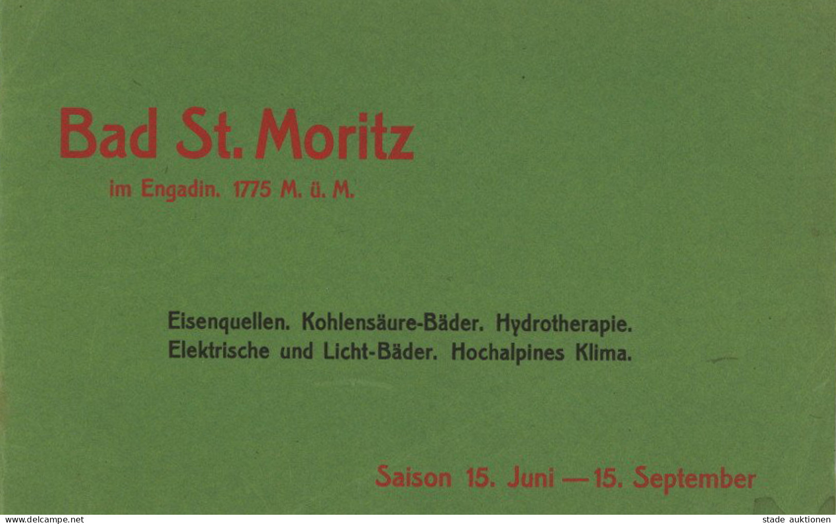 St. Moritz-Bad (Graubünden) Stadtführer Um 1900, 25 S. II - Other & Unclassified