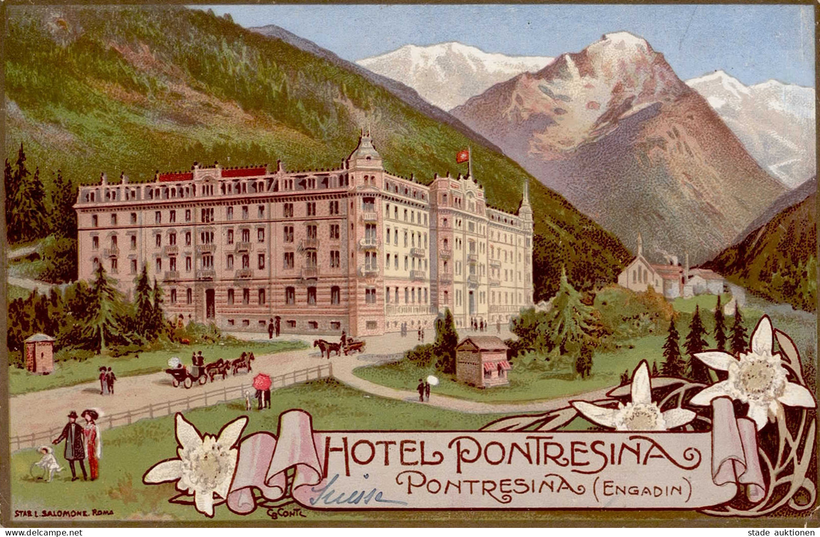 Pontresina (Graubünden) Hotel Pontresina 1913 II (kleine Stauchung) - Other & Unclassified