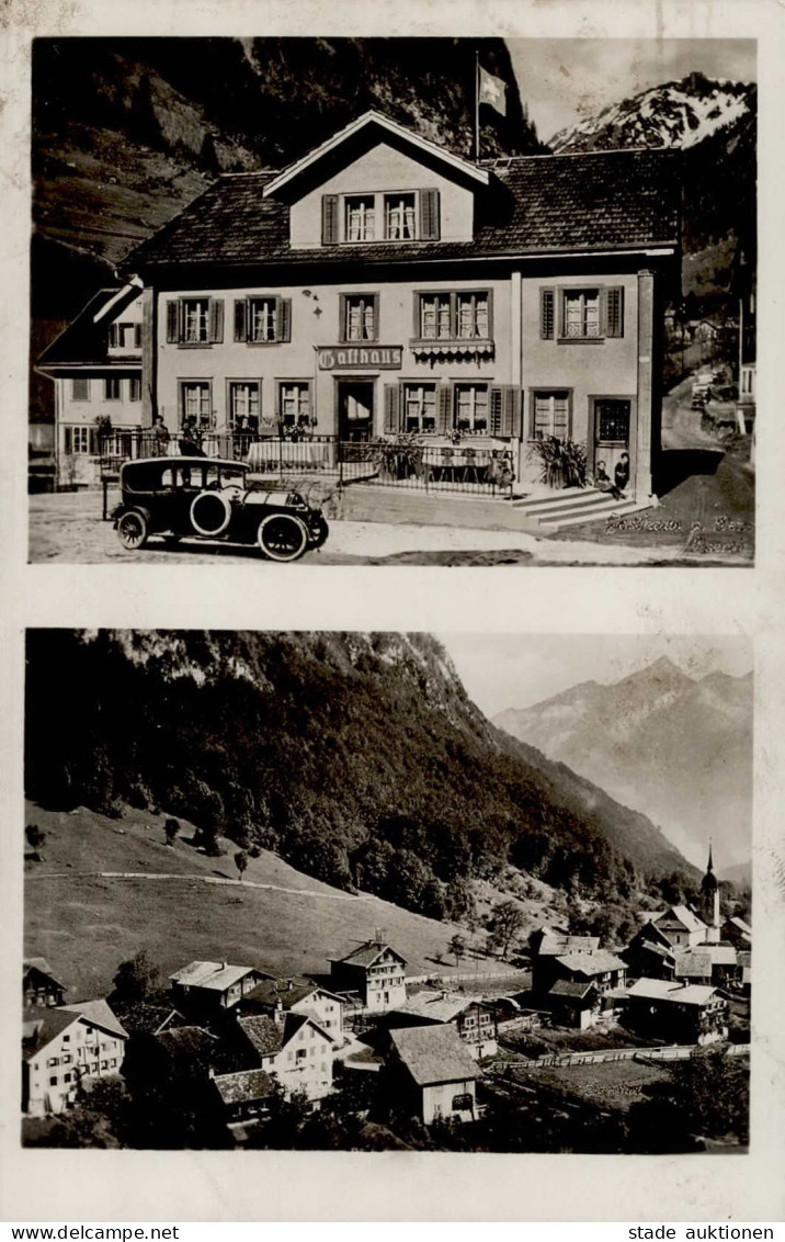 Isenthal (Uri) Werbe-Karte Gasthaus Aschwanden-Marty Auto I- (keine AK-Einteilung) - Other & Unclassified