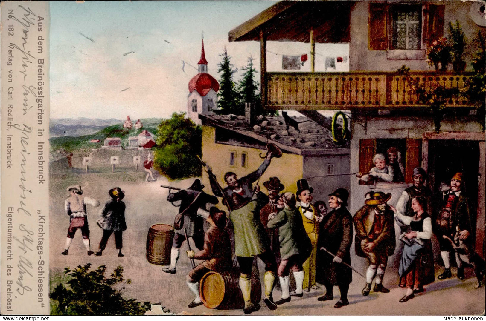 Innsbruck (Österreich) Kirchtagsschiessen Gasthaus Breinösslgarten 1914 1901 I-II - Autres & Non Classés