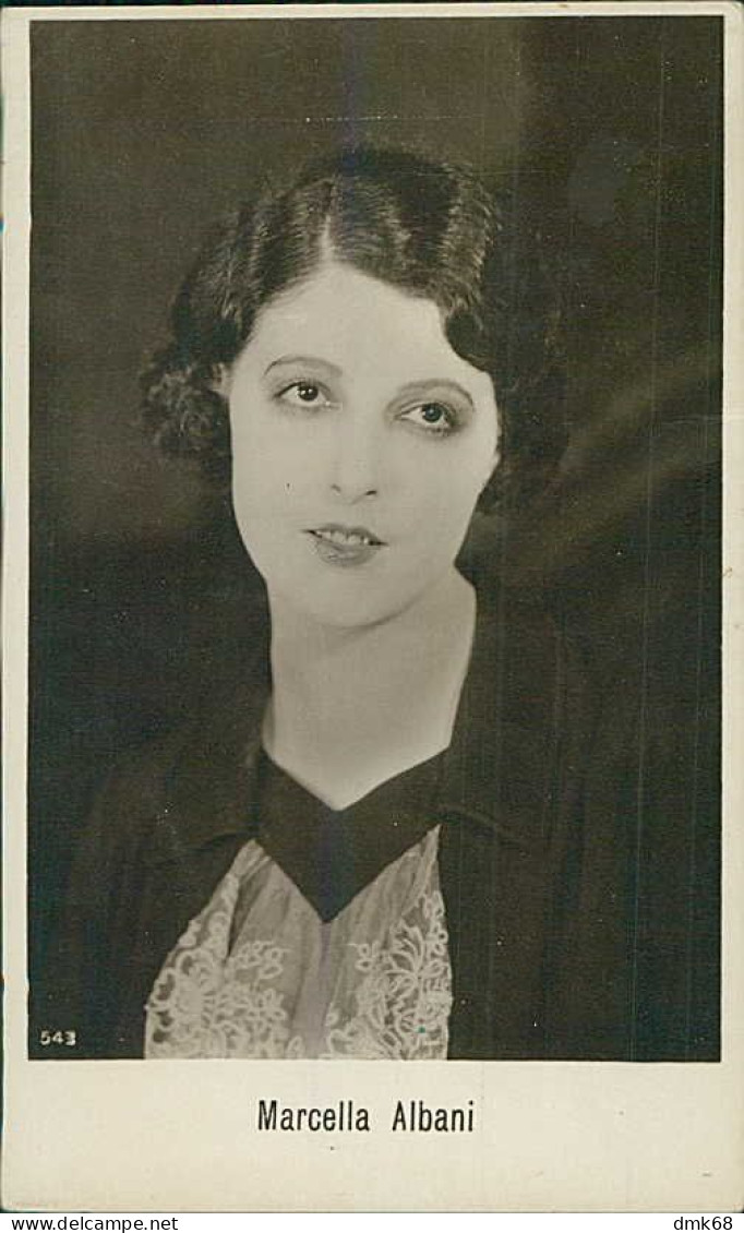 MARCELLA ALBANI  ( ALBANO LAZIALE  )  ACTRESS -  RPPC POSTCARD 1920s (TEM498) - Artistes