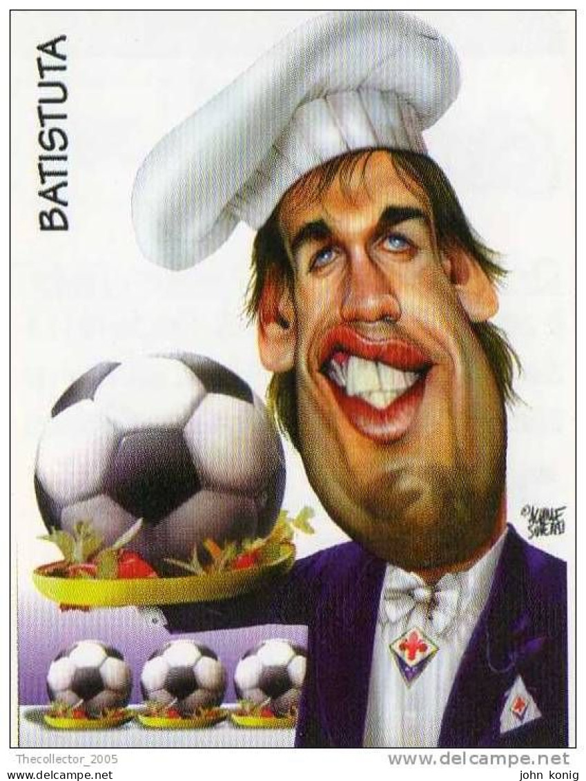 CALCIATORI - Calcio - Figurine Panini-calciatori 1997-98- N. #386 CARICATURA BATISTUTA - Italienische Ausgabe