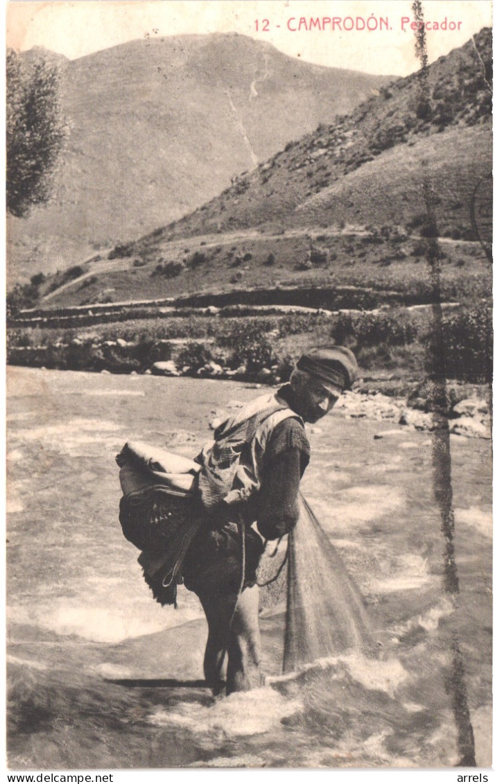 ES CAMPRODON - Thomas 12 - Pescador - Pêcheur De Truites Au Filet - Animée - Belle - Gerona