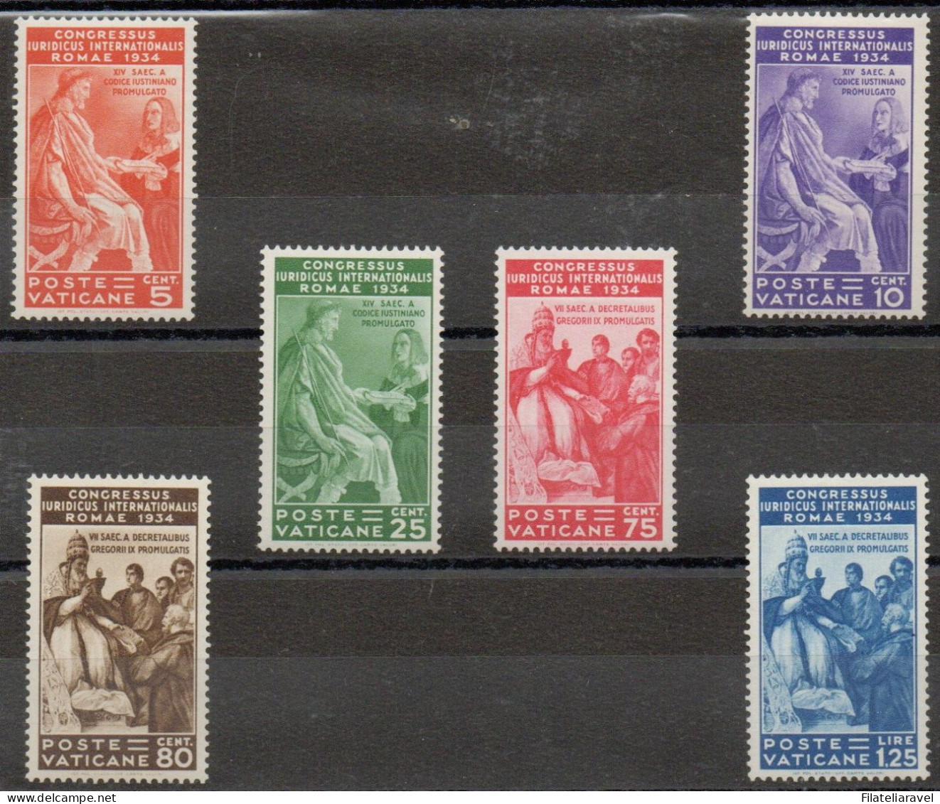Vaticano - 1935 - "Giuridico", Serie Completa, 6 Valori, Gomma Integra, Catalogo 41/46 - Unused Stamps