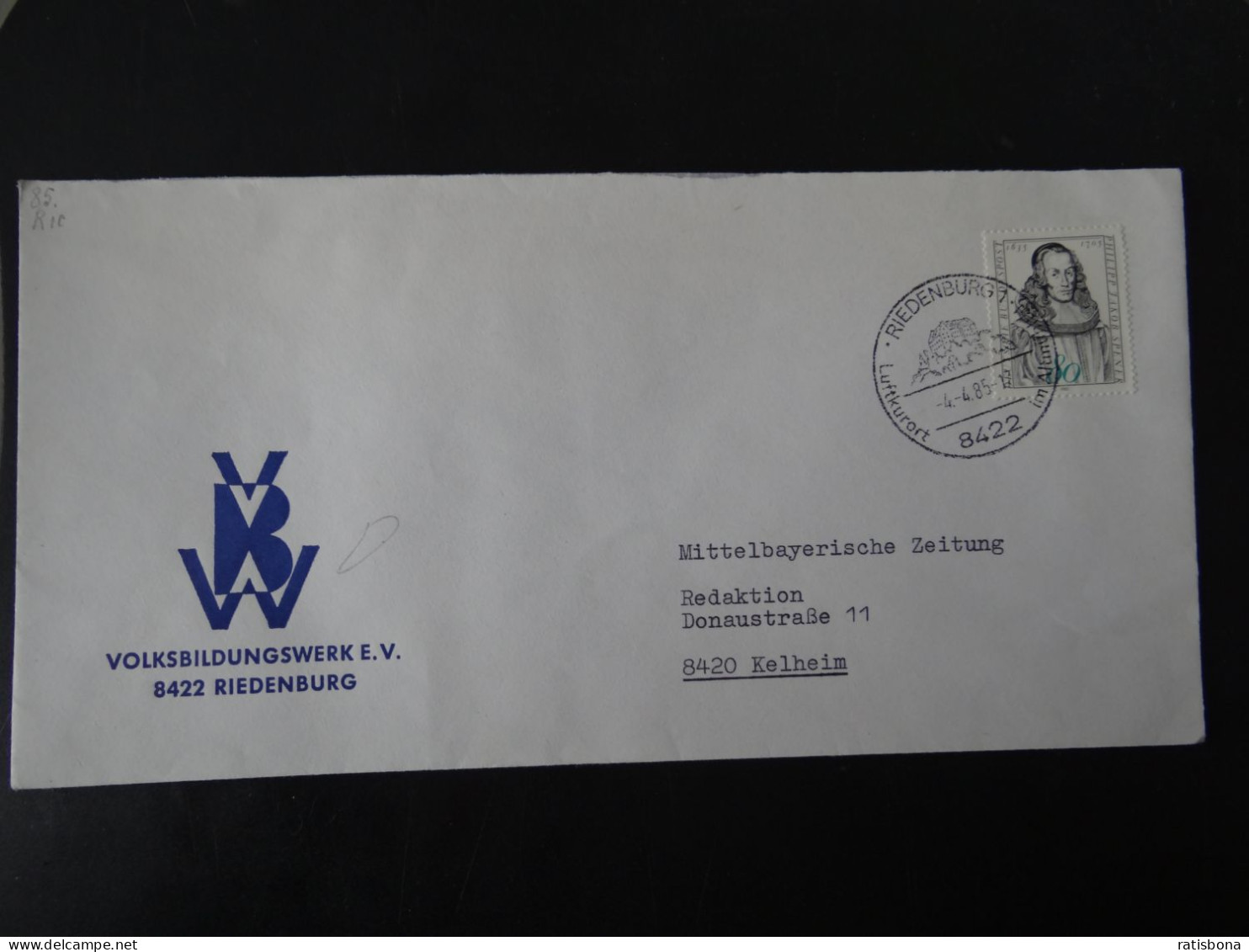 8422 Riedenburg - Luftkurort Im Altmühltal - Sonderstempel Rund - Maschinenstempel (EMA)