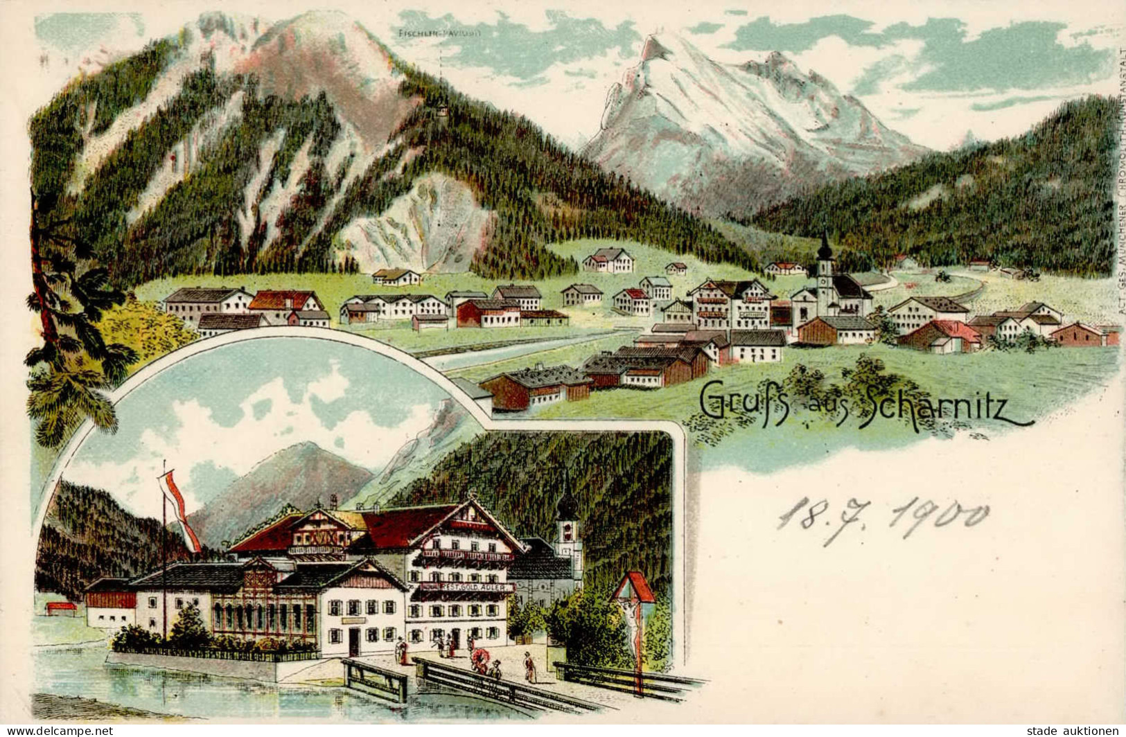 Scharnitz (Österreich) 1900 II (kleine Stauchung) - Autres & Non Classés
