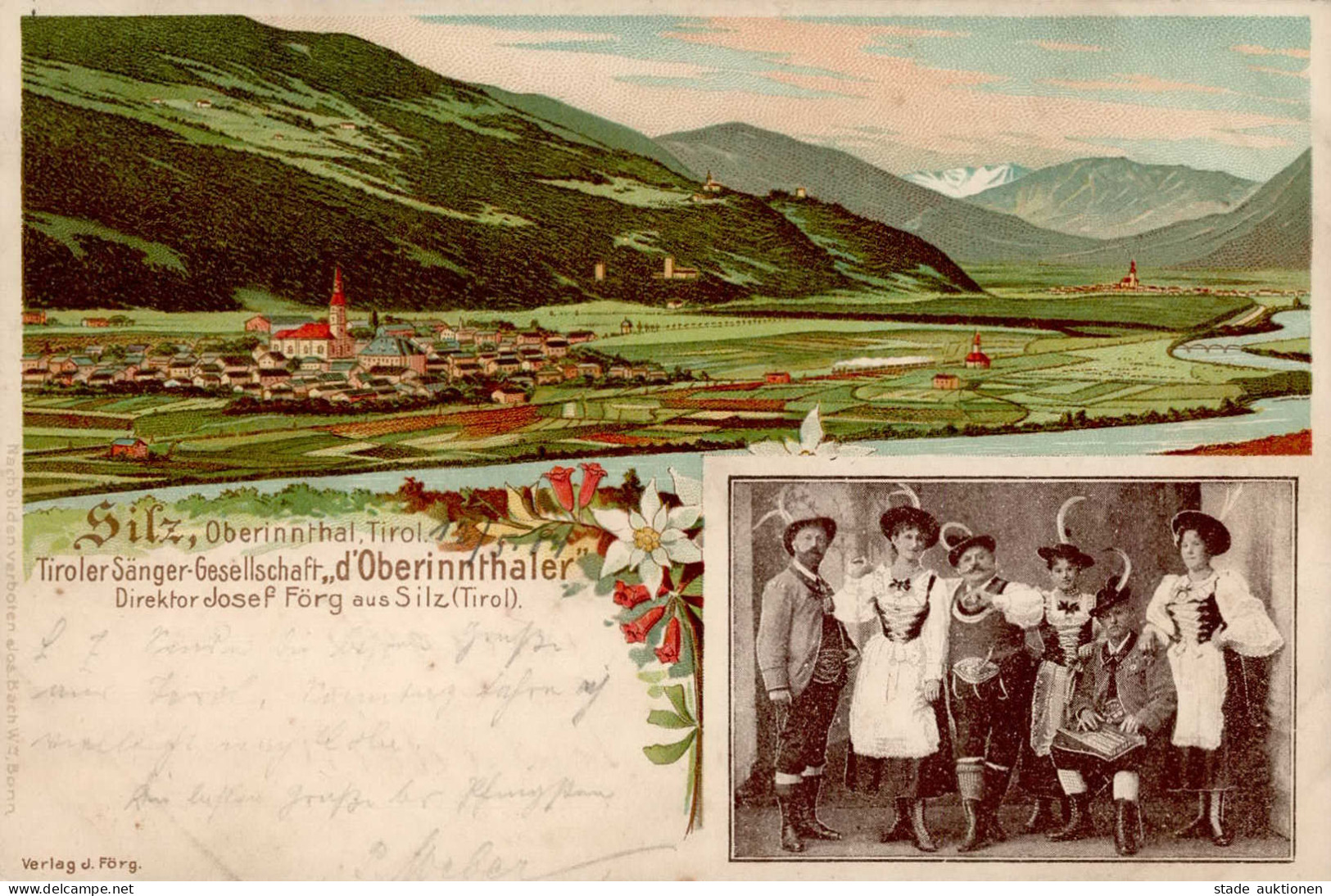 Silz (Österreich) Tiroler Sänger-Gesellschaft D'Oberinnthaler Tracht 1904 I - Autres & Non Classés