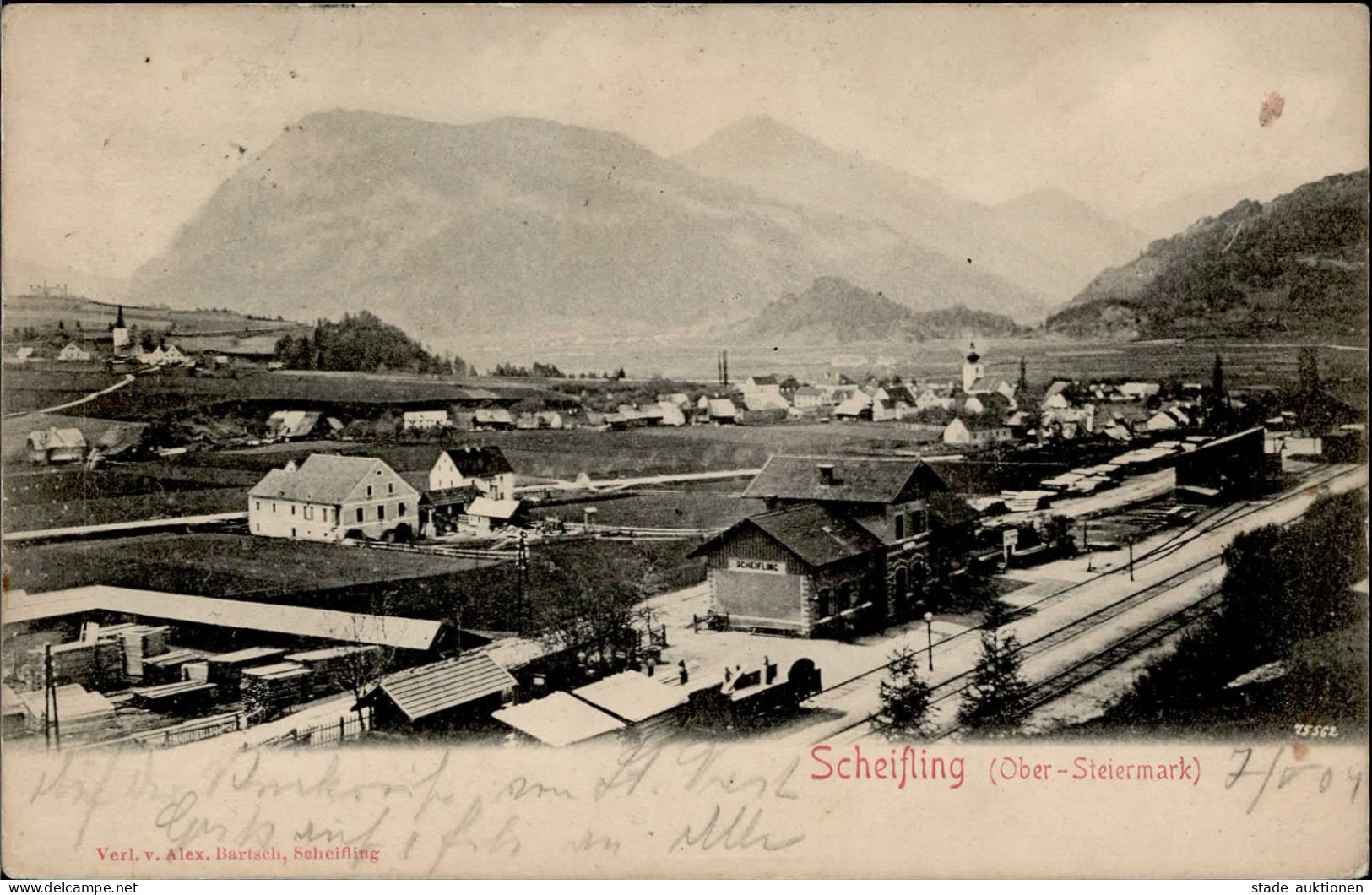 Scheifling (Österreich) Bahnhof 1904 I-II (Stauchung, Fleckig) - Sonstige & Ohne Zuordnung