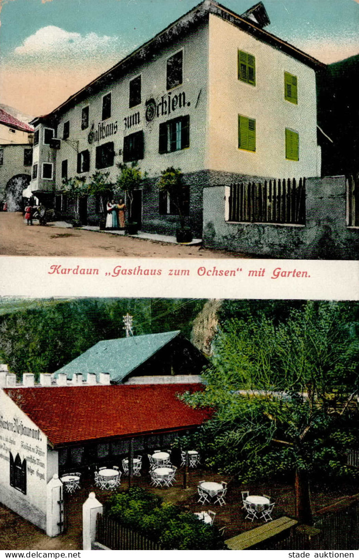 Kardaun Gasthaus Zum Ochsen I-II (Randmangel, Ecken Abgestossen) - Sonstige & Ohne Zuordnung