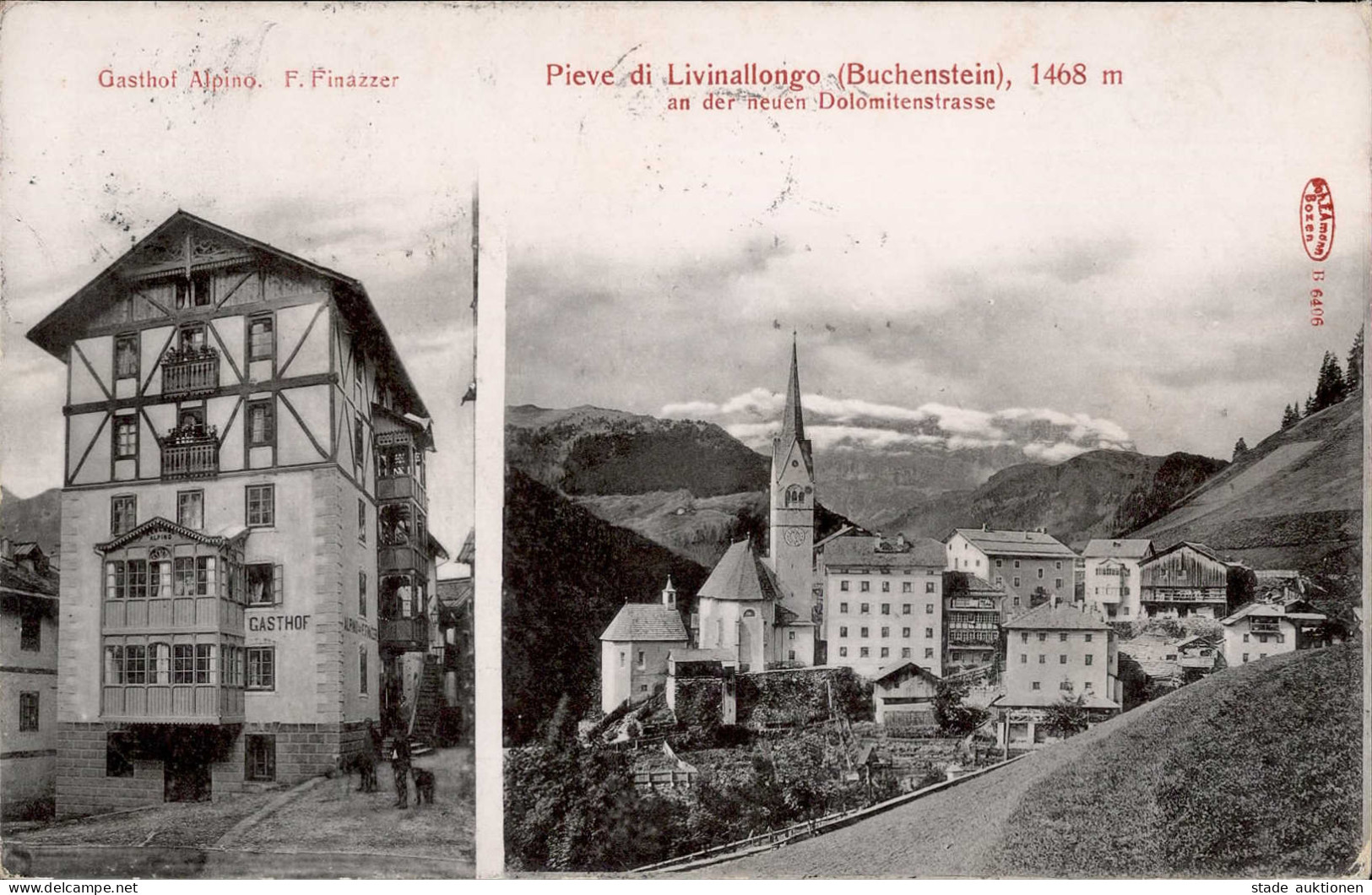 Pieve Di Livinallongo (Italien) Gasthaus Alpino F. Finazzer Kirche I-II - Sonstige & Ohne Zuordnung