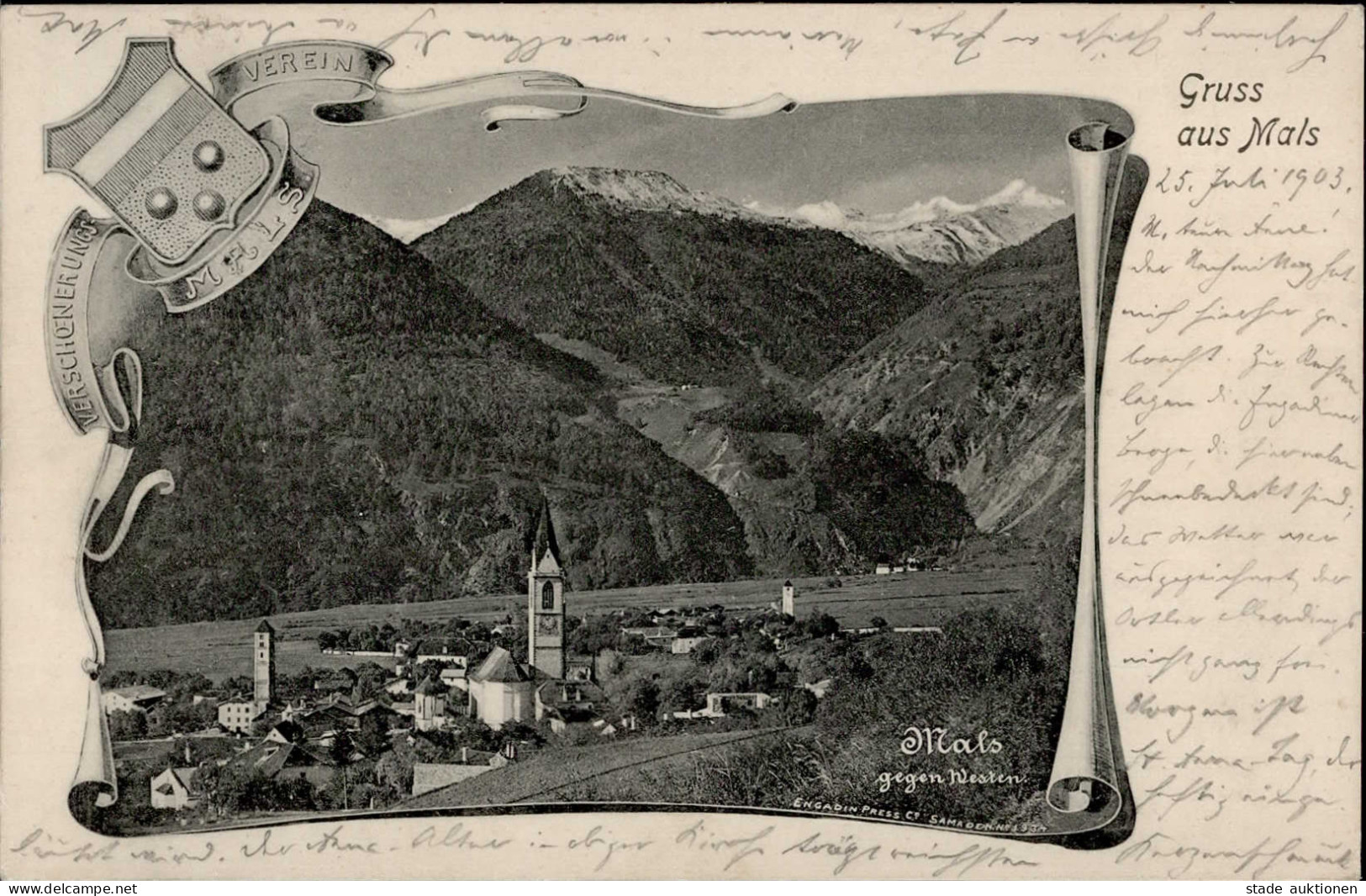 Mals (Italien) Kirche 1903 I-II - Sonstige & Ohne Zuordnung