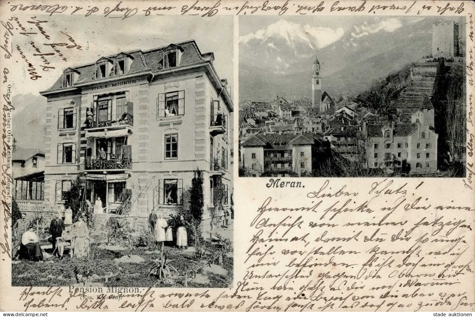 Meran (Südtirol) Kirche Villa Mignon 1906 I-II (fleckig) - Other & Unclassified