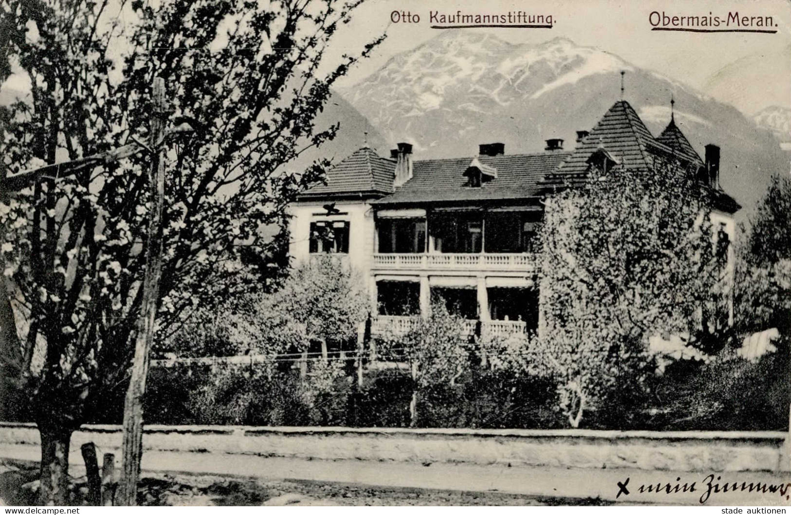 Obermais-Meran (Südtirol) Otto Kaufmannstiftung I-II (fleckig, Ecke Gestaucht) - Other & Unclassified