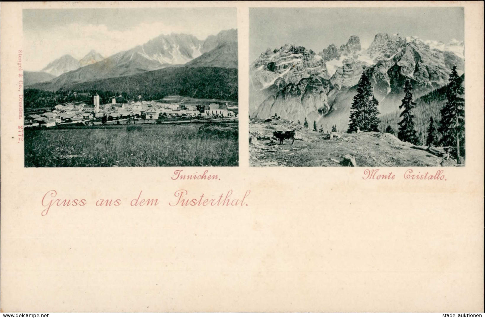 Pusterthal (Italien) Innichen Monte Christallo I-II (fleckig) - Other & Unclassified