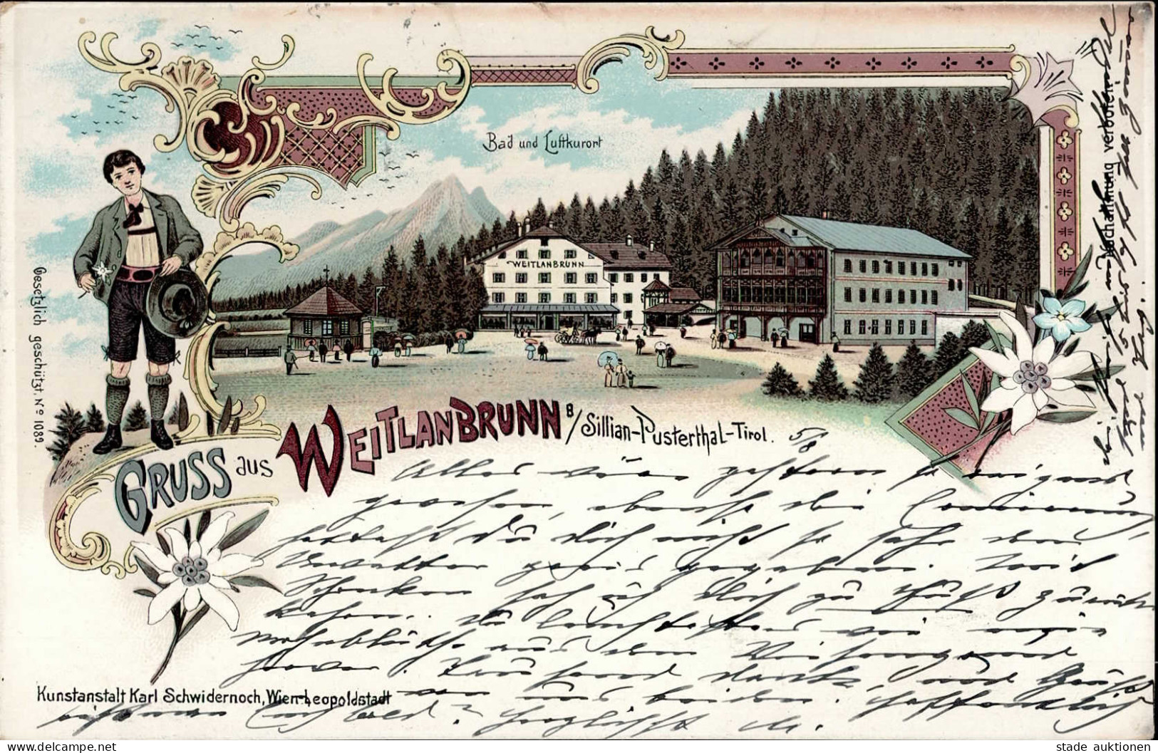 Weotlanbrunn (Italien) Sillan Pusterthal Kurort 1899 I-II (fleckig) - Other & Unclassified