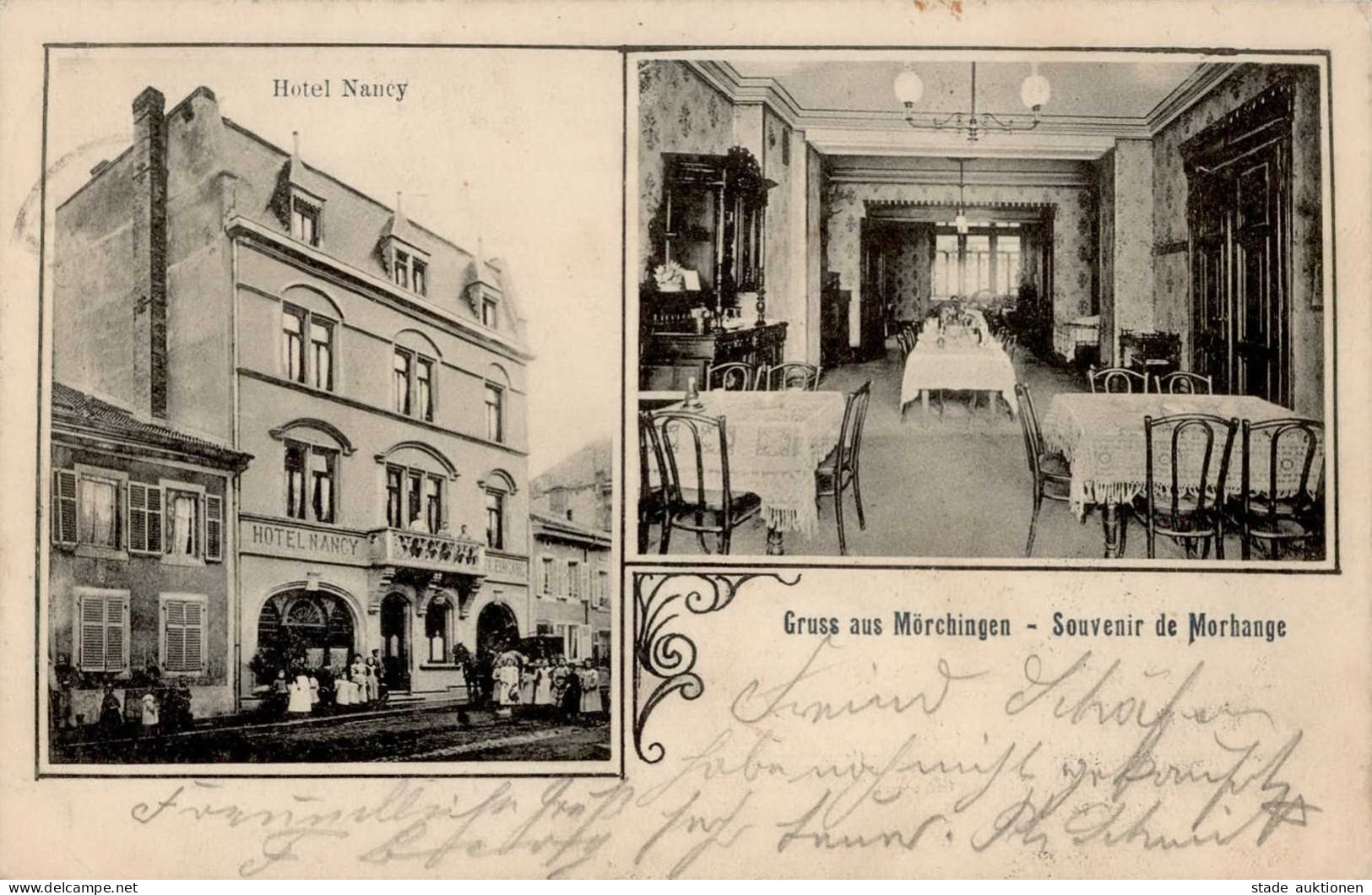 Mörchingen (Frankreich) Hotel Nancy 1907 I-II (fleckig) - Other & Unclassified