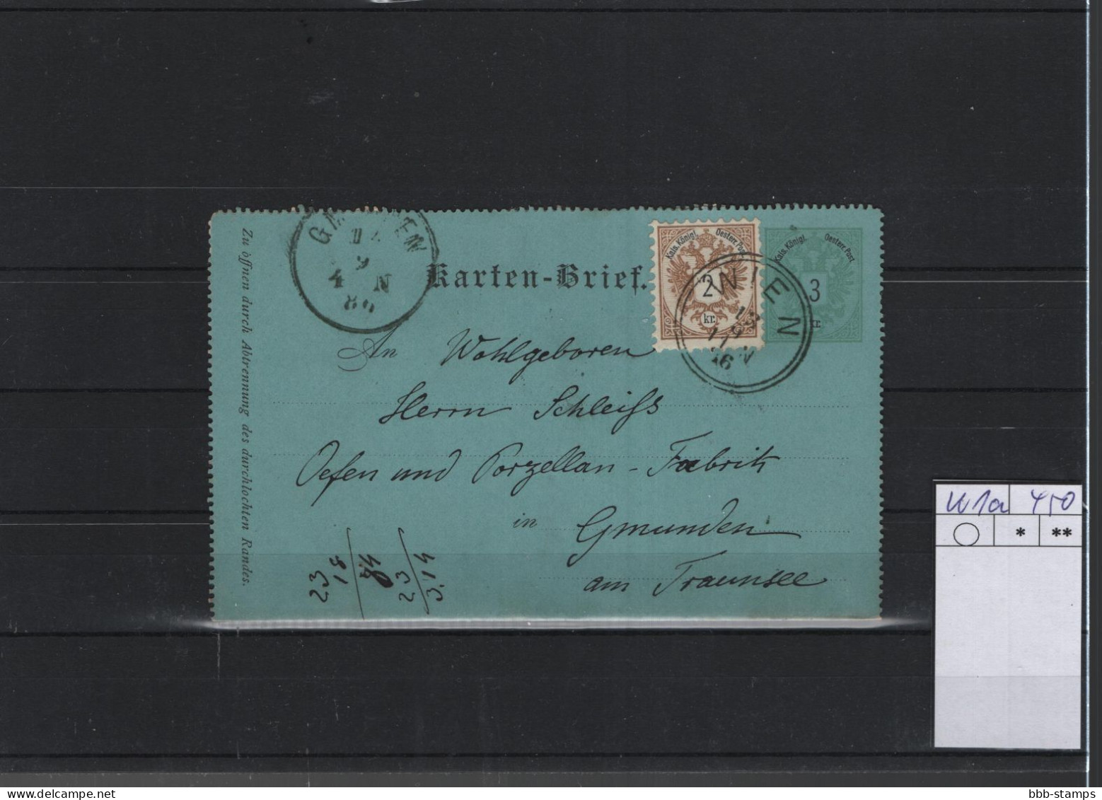 Österreich Michel Kat.Nr. K 1a - Letter-Cards