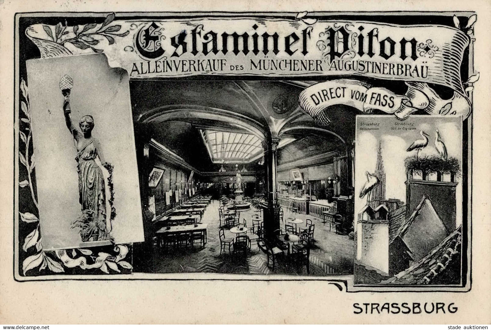 Strassburg (Elsass) Estaminel Piton 1909 I-II (Ecken Abgestossen) - Other & Unclassified