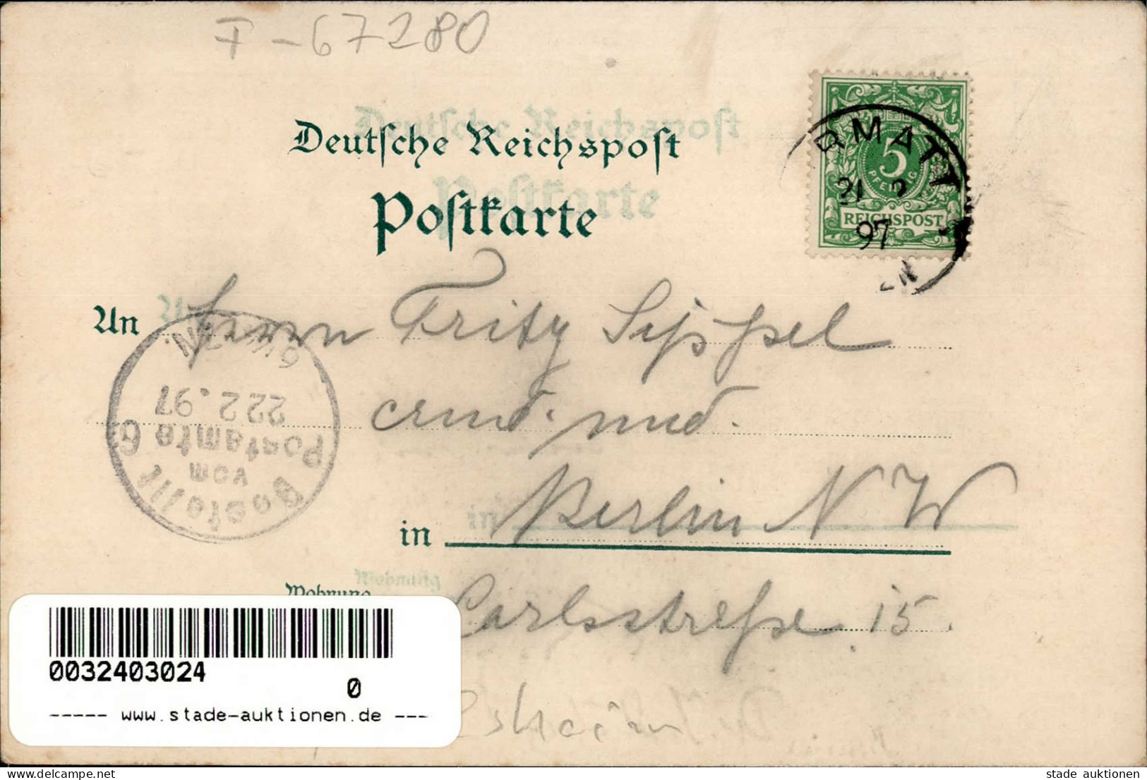 Urmatt (Elsass) Gasthaus Zur Post E. Douvier Burg Nideck Girbaden Donon Tempel 1897 I-II (fleckig) - Other & Unclassified