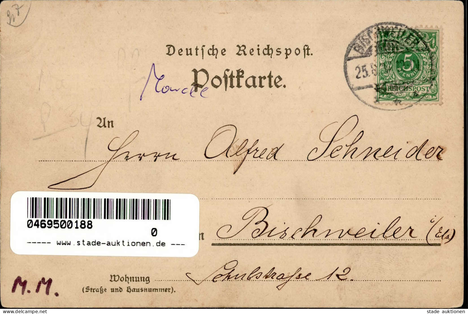 Bischweiler (Elsass) Metzgerstrasse Tracht Kronen-Apotheke Schulstrasse Bahnhofstrasse 1897 II (Stauchungen) - Other & Unclassified