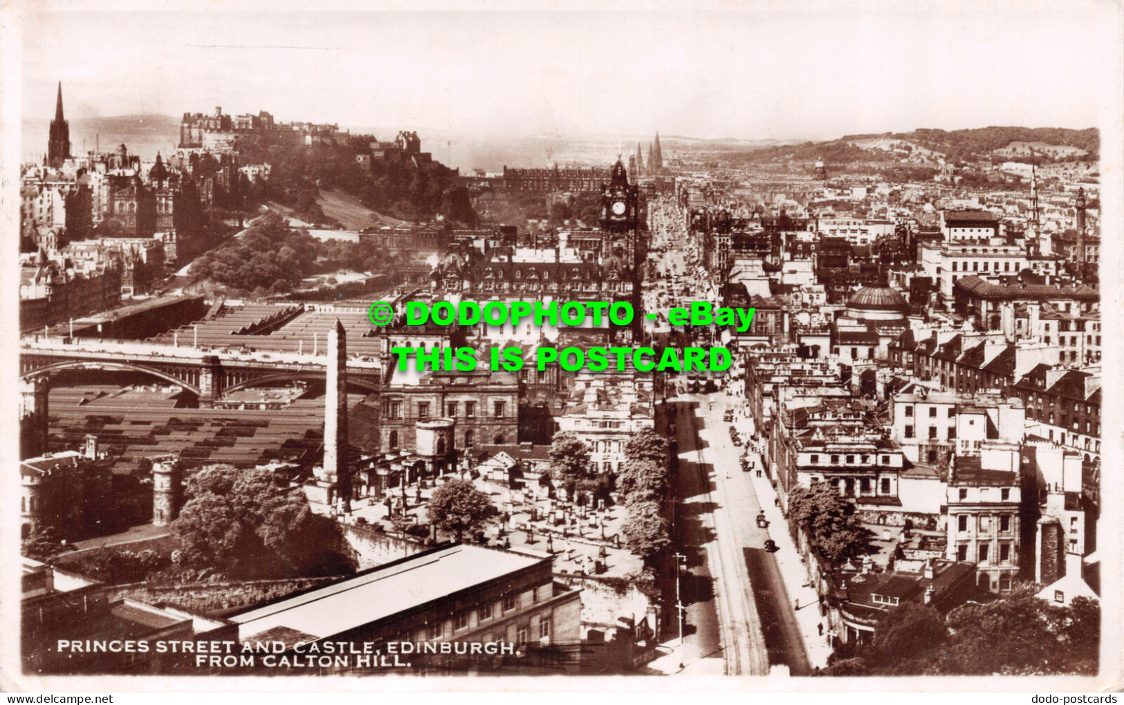 R505334 Edinburgh. Princes Street And Castle. From Calton Hill. M. And L. Nation - Monde