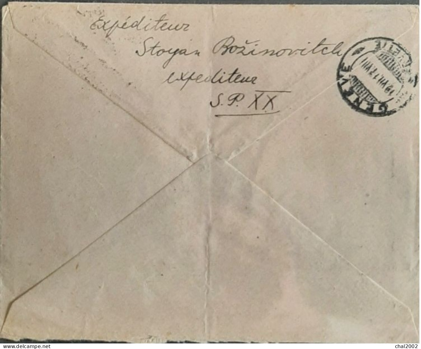 Lettre Recommandée Tresor Et Poste 504 Croix Rouge Serbe  26 Septembre 1918 - Cartas & Documentos