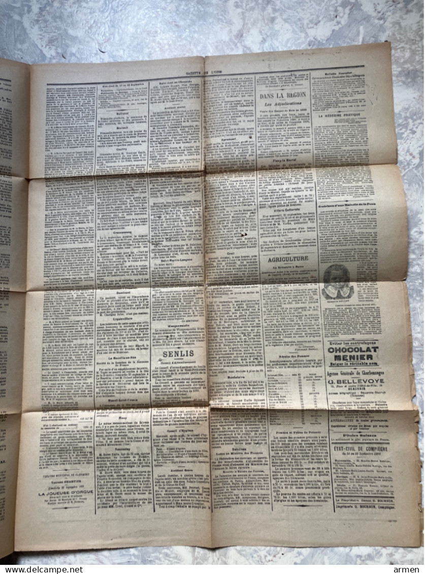 Document Historique Gazette De L’Oise (60) 1898 L’affaire  Dreyfus Compiegne Clermont Senlis Signes Timbrés Fiscal RARE - Historical Documents