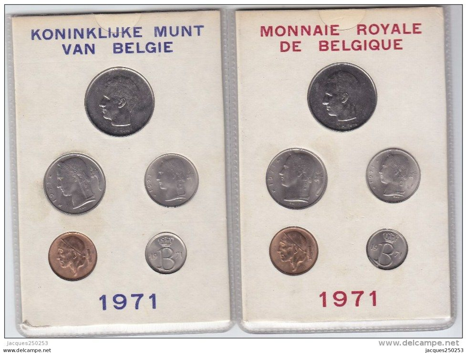 SET 1971-1972-1973-1974 Fleurs De Coins - FDC, BU, BE & Muntencassettes