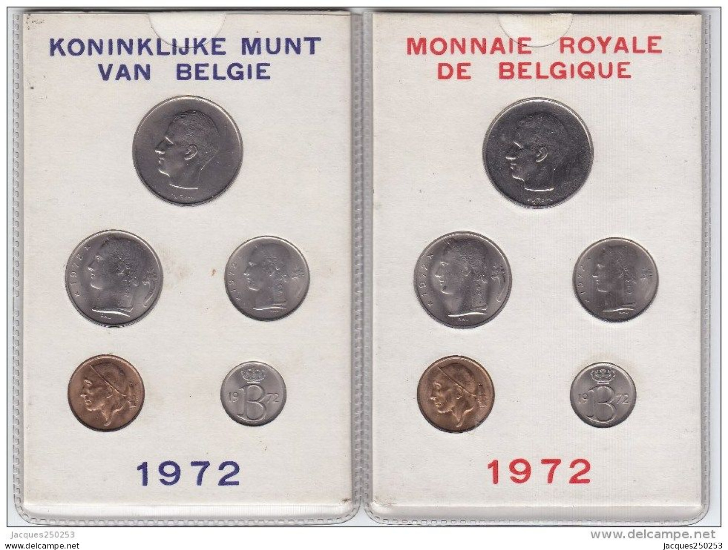 SET 1971-1972-1973-1974 Fleurs De Coins - FDEC, BU, BE & Münzkassetten