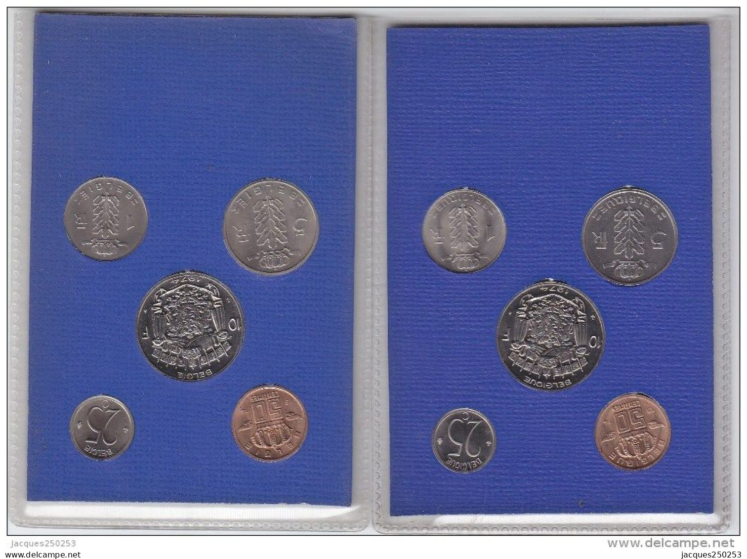 SET 1971-1972-1973-1974 Fleurs de coins