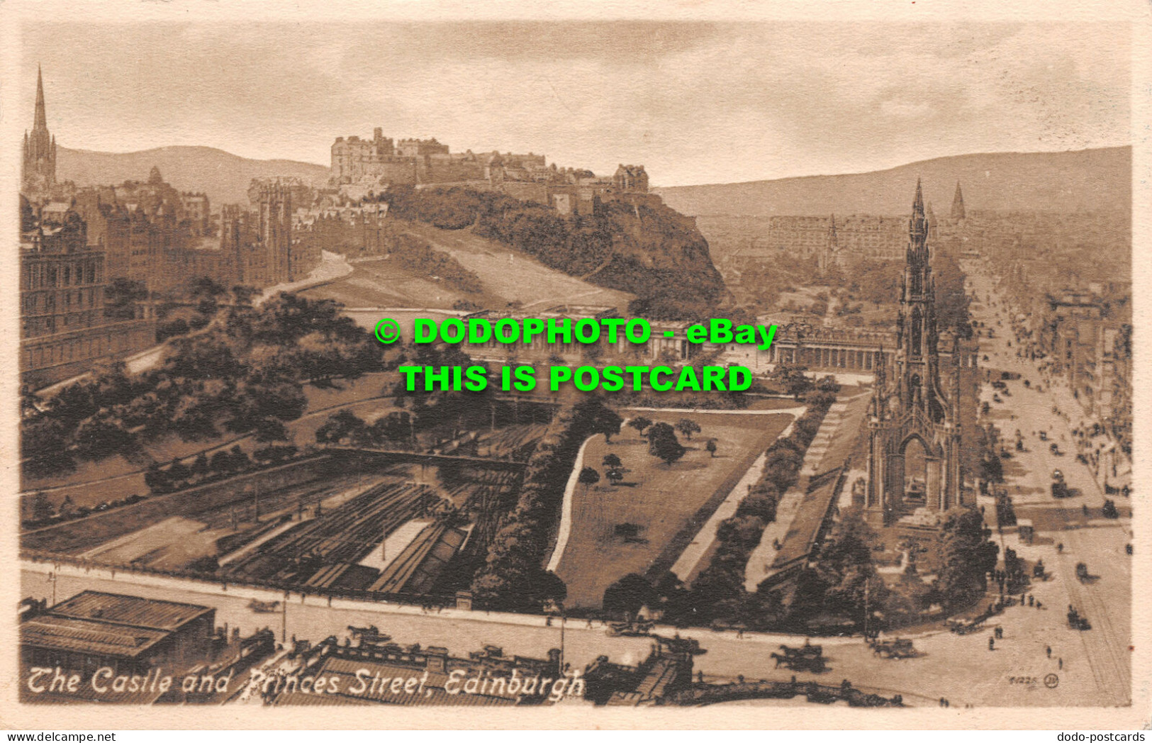 R505347 Edinburgh. The Castle And Princes Street. Valentine Series - Monde