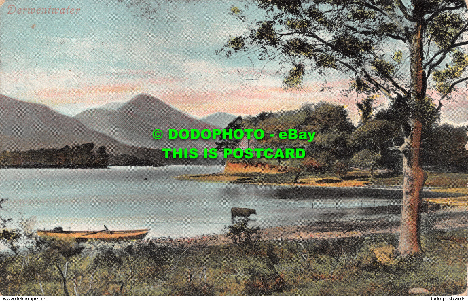 R505095 Derwentwater. Valentine Series. Postcard. 1904 - Monde