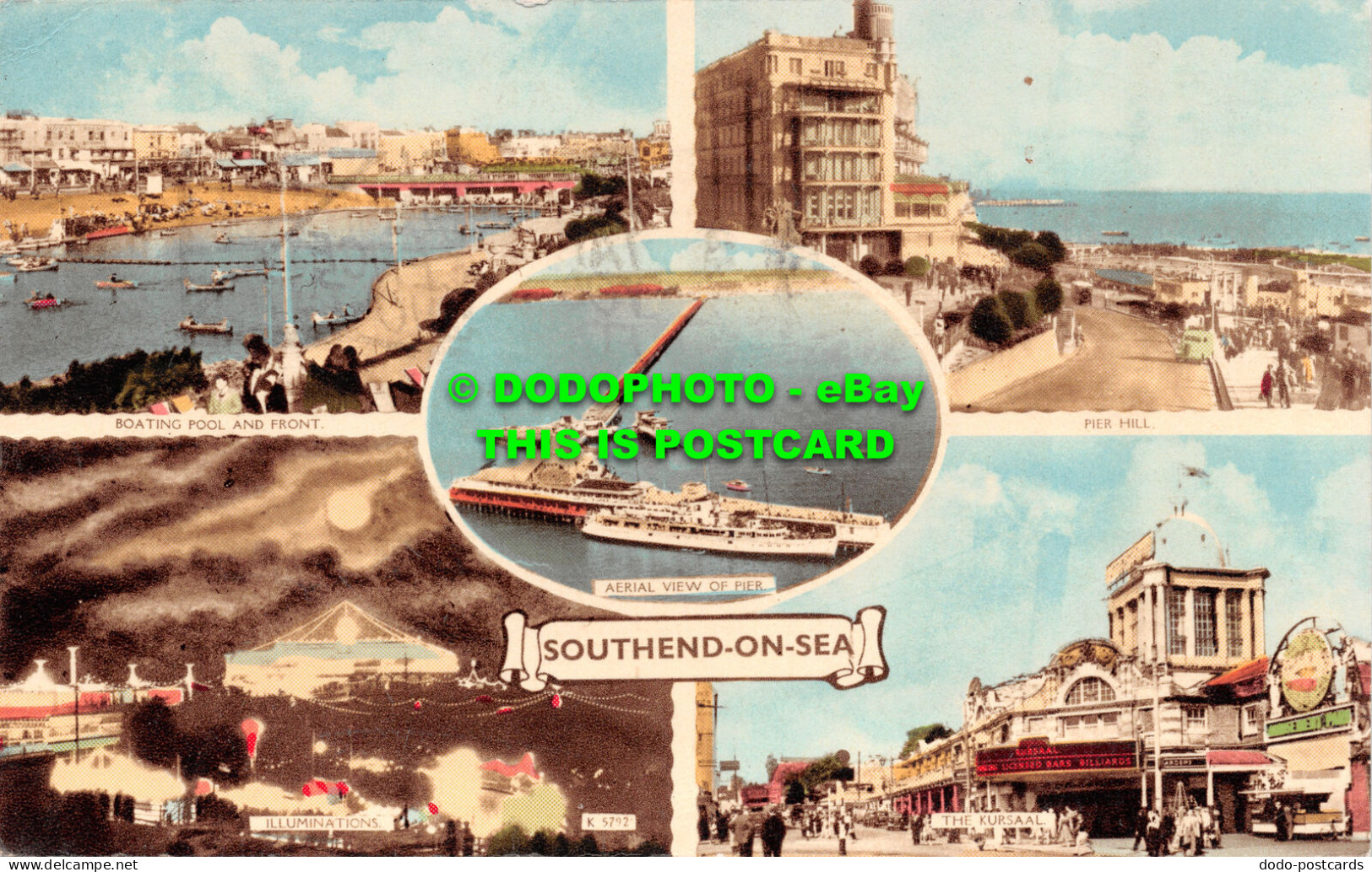 R505352 Southend On Sea. Boating Pool And Front. Multi View. 1961 - Monde