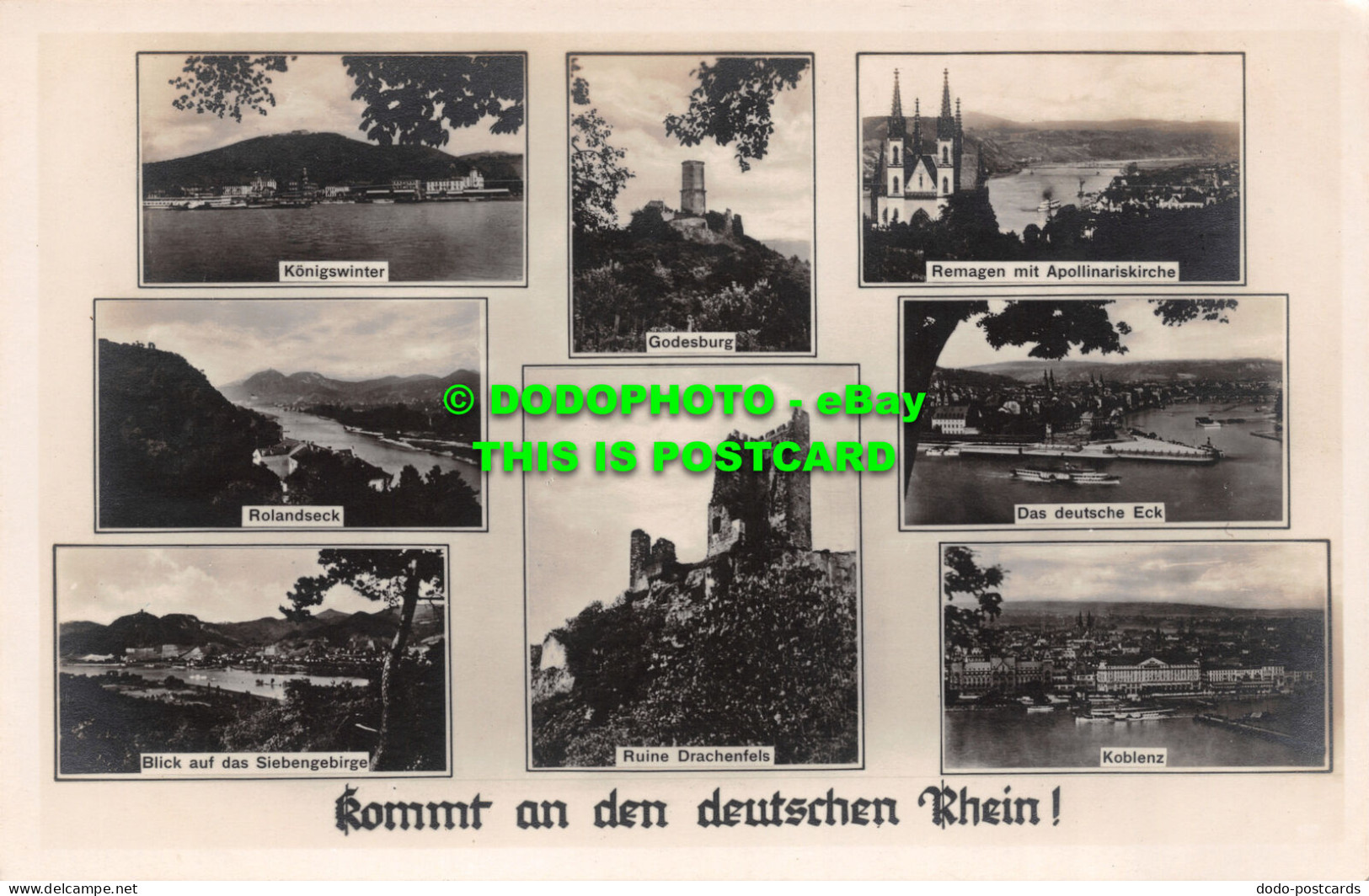 R505103 Rommt An Den Deutschen Rhein. Koblenz. Kratz. RP. Multi View - Monde