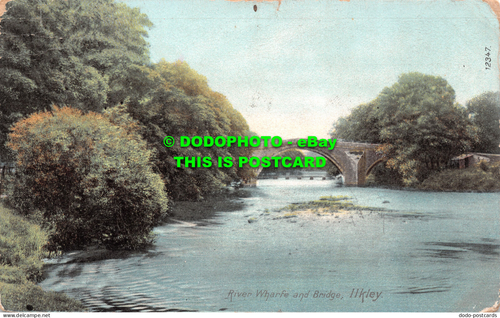 R505104 Ilkley. River Wharfe And Bridge. The Wrench Series. No. 12347. 1906 - Monde