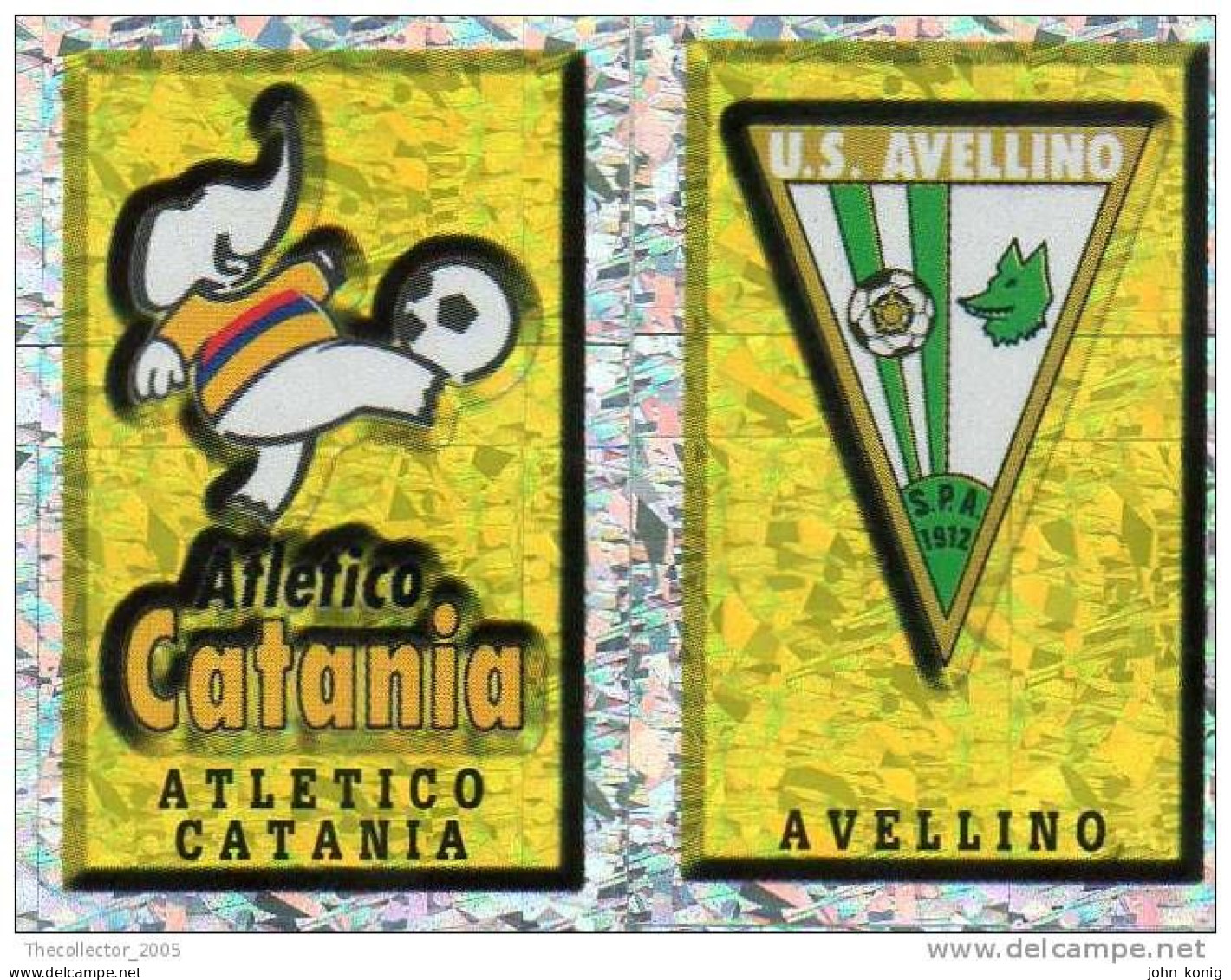 CALCIATORI - Calcio - Figurine Panini-calciatori 1997-98- N. #630 SCUDETTO ATLETICO CATANIA-AVELLINO - Italiaanse Uitgave