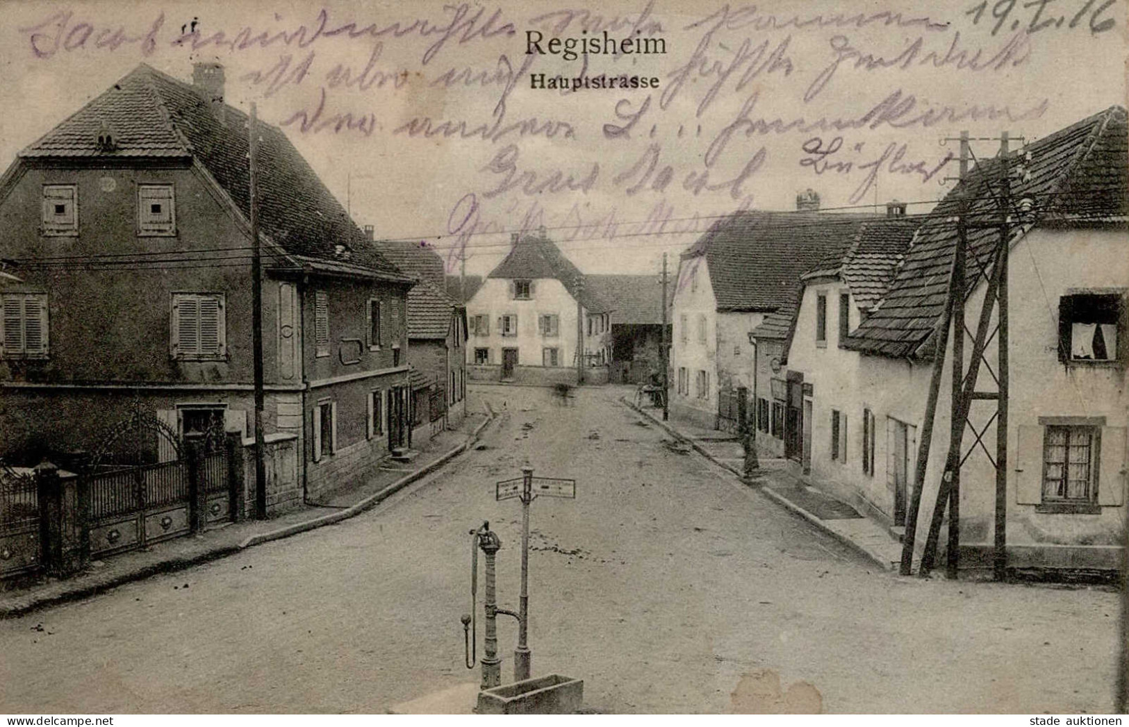 Regisheim (Elsass) Hauptstrasse 1916 I-II - Other & Unclassified