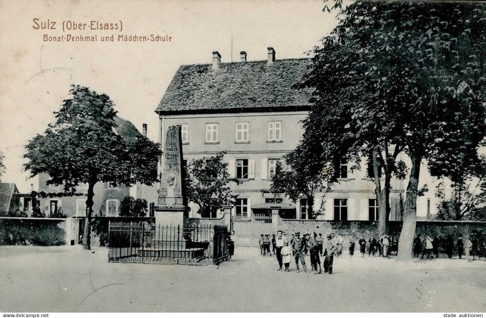 Sulz  (Elsass) Bonat-Denkmal Mädchen-Schule 1915 I - Other & Unclassified