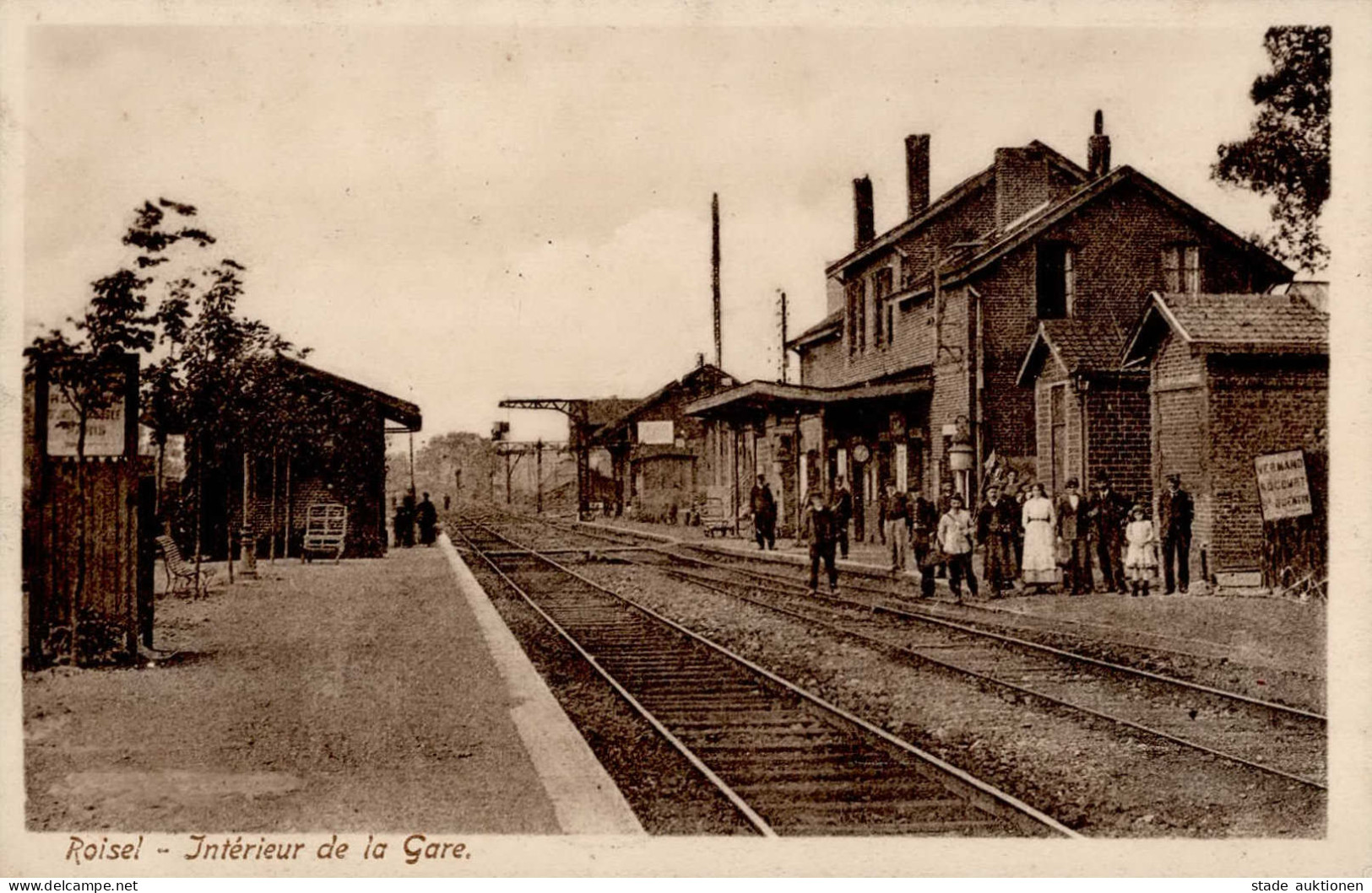 Roisel (Frankreich) Bahnhof Eisenbahn Feldpost 1915 I-II Chemin De Fer - Other & Unclassified