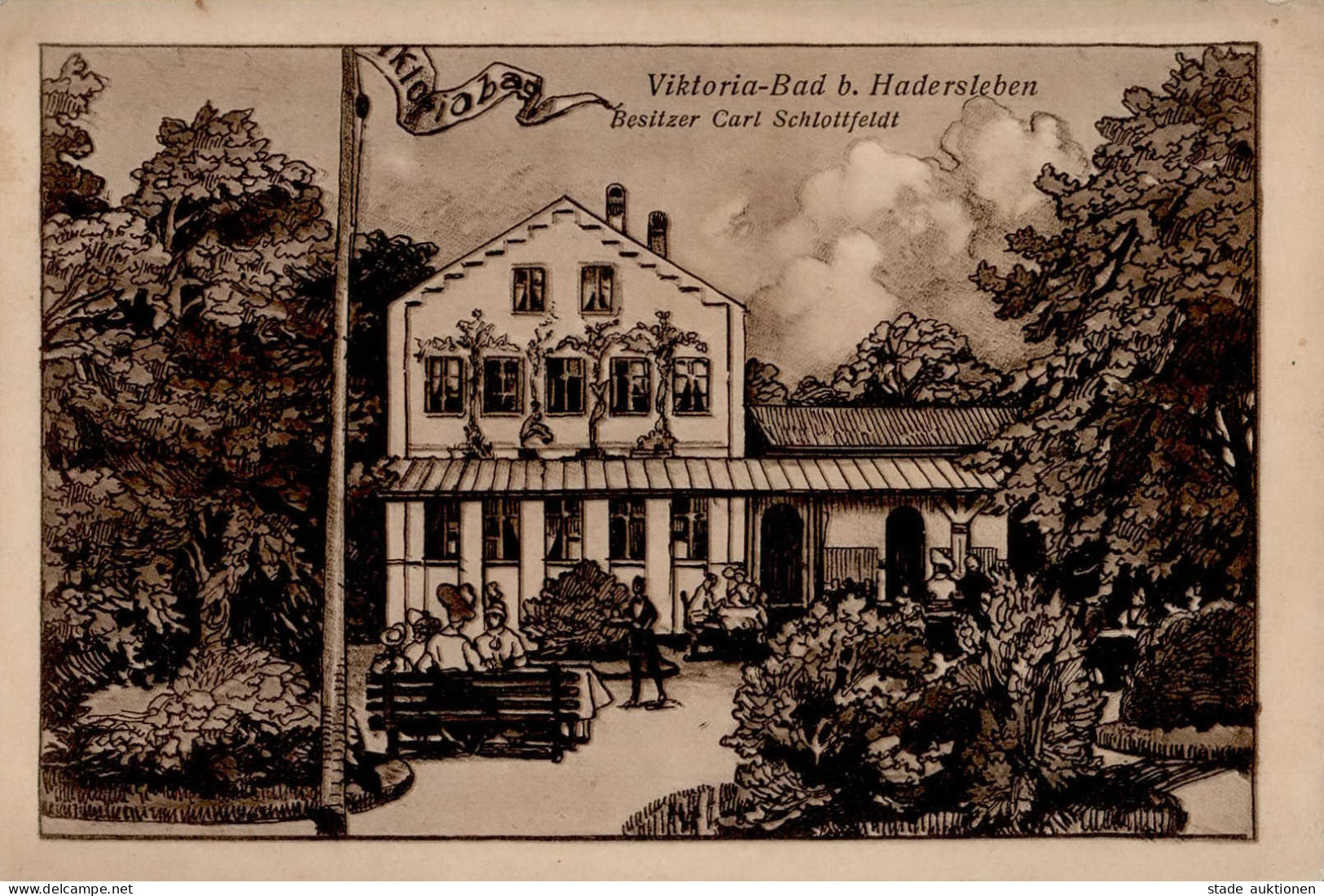 Hadersleben (Dänemark) Viktoria-Bad Inh. Schlottfeldt I-II (Stauchung) - Denmark