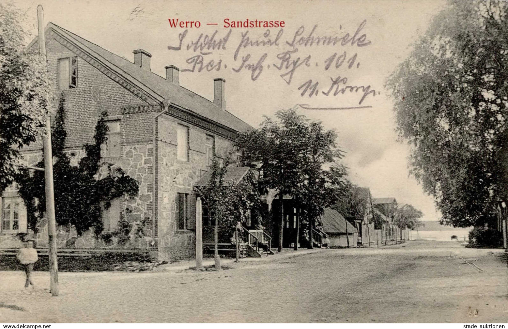 Werro (Estland) Sandstrasse 1918 II (Stauchung) - Estonia