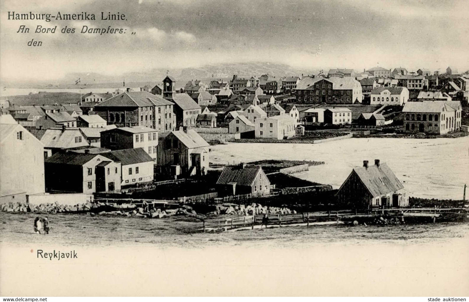 Reykjavik (Island) An Bord Eines Dampfers Der Hamburg-Amerika Linie 1907 I - Islanda