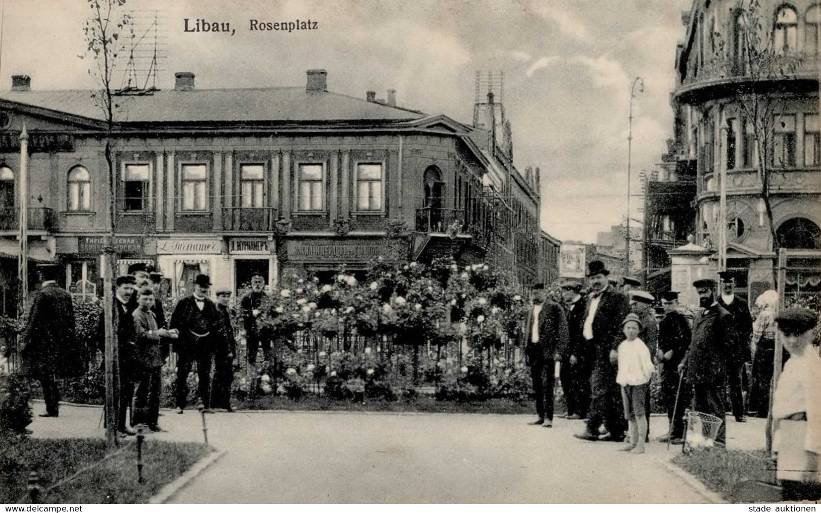 Libau (Lettland) Rosenplatz I-II (fleckig) - Letonia