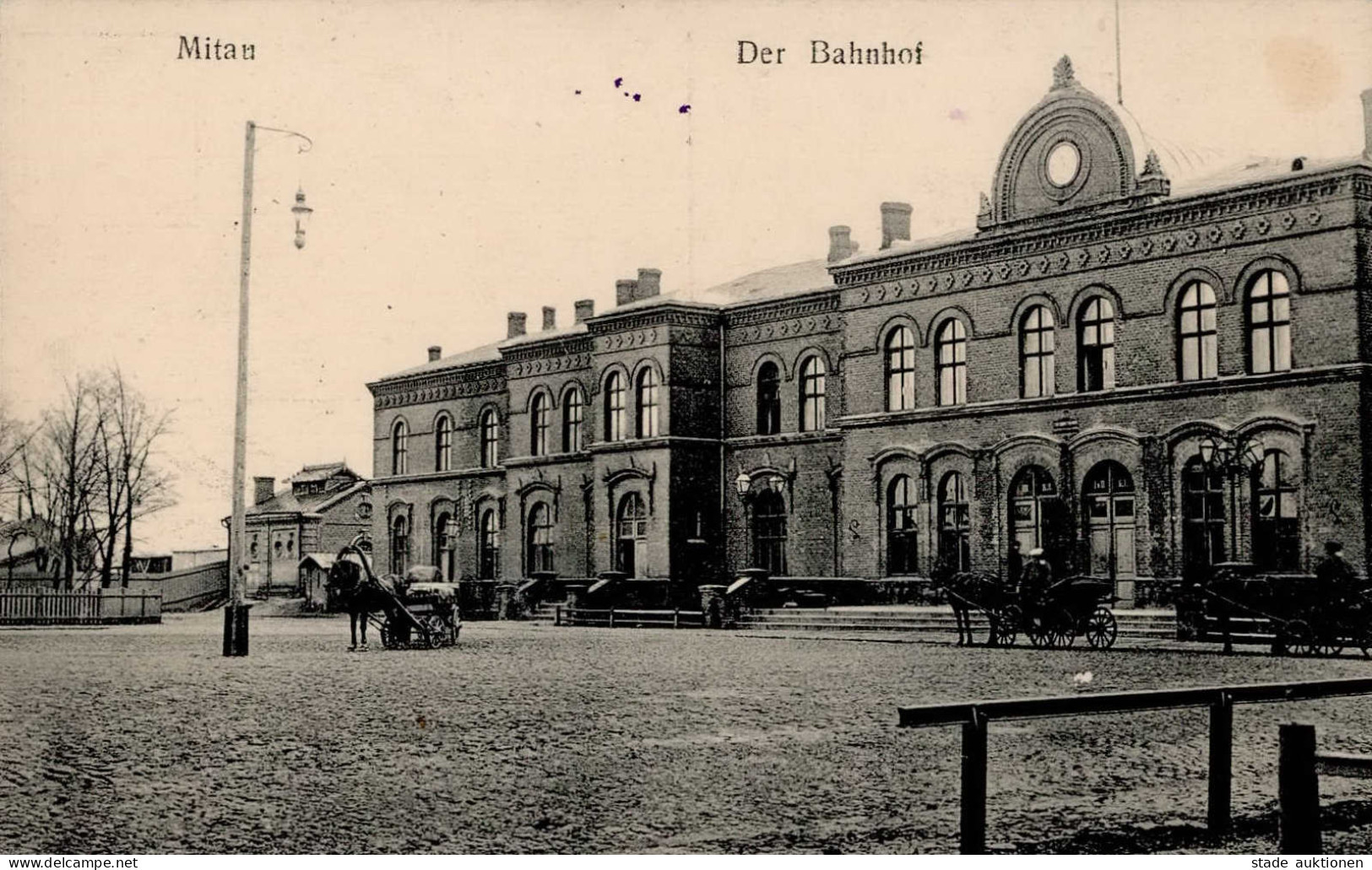 Mitau (Lettland) Bahnhof 1916 I-II (fleckig) - Letonia