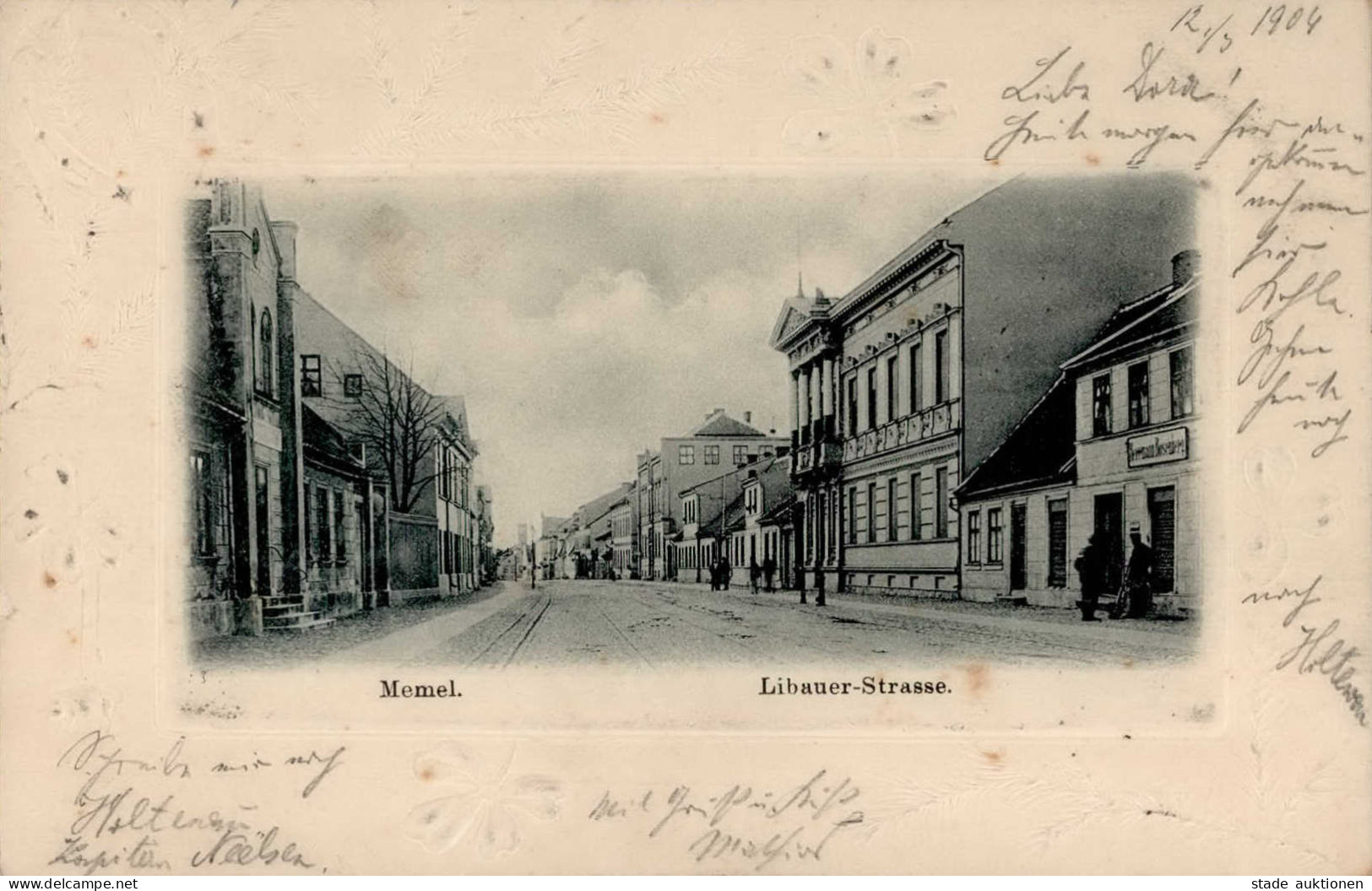 Memel Präge-Karte Libauer Strasse 1904 I - Lituanie