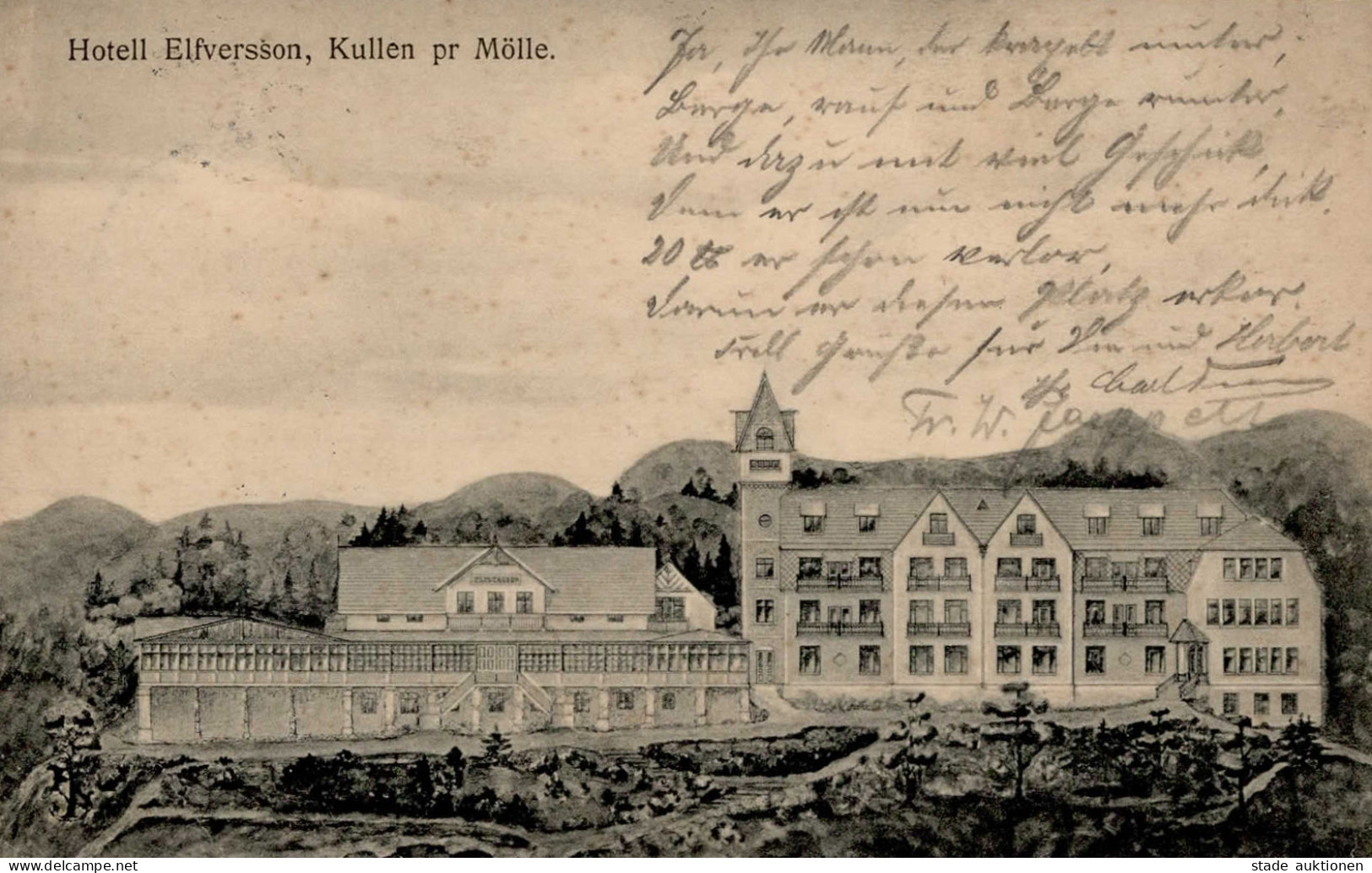 Mölle (Schweden) Hotel Elfversson I-II (fleckig) - Svezia