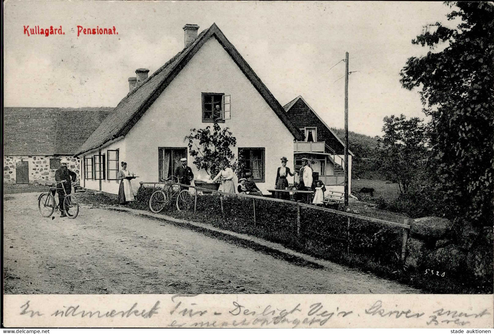 Kullagard (Schweden) Pensionat Fahrrad 1908 I-II Cycles - Sweden