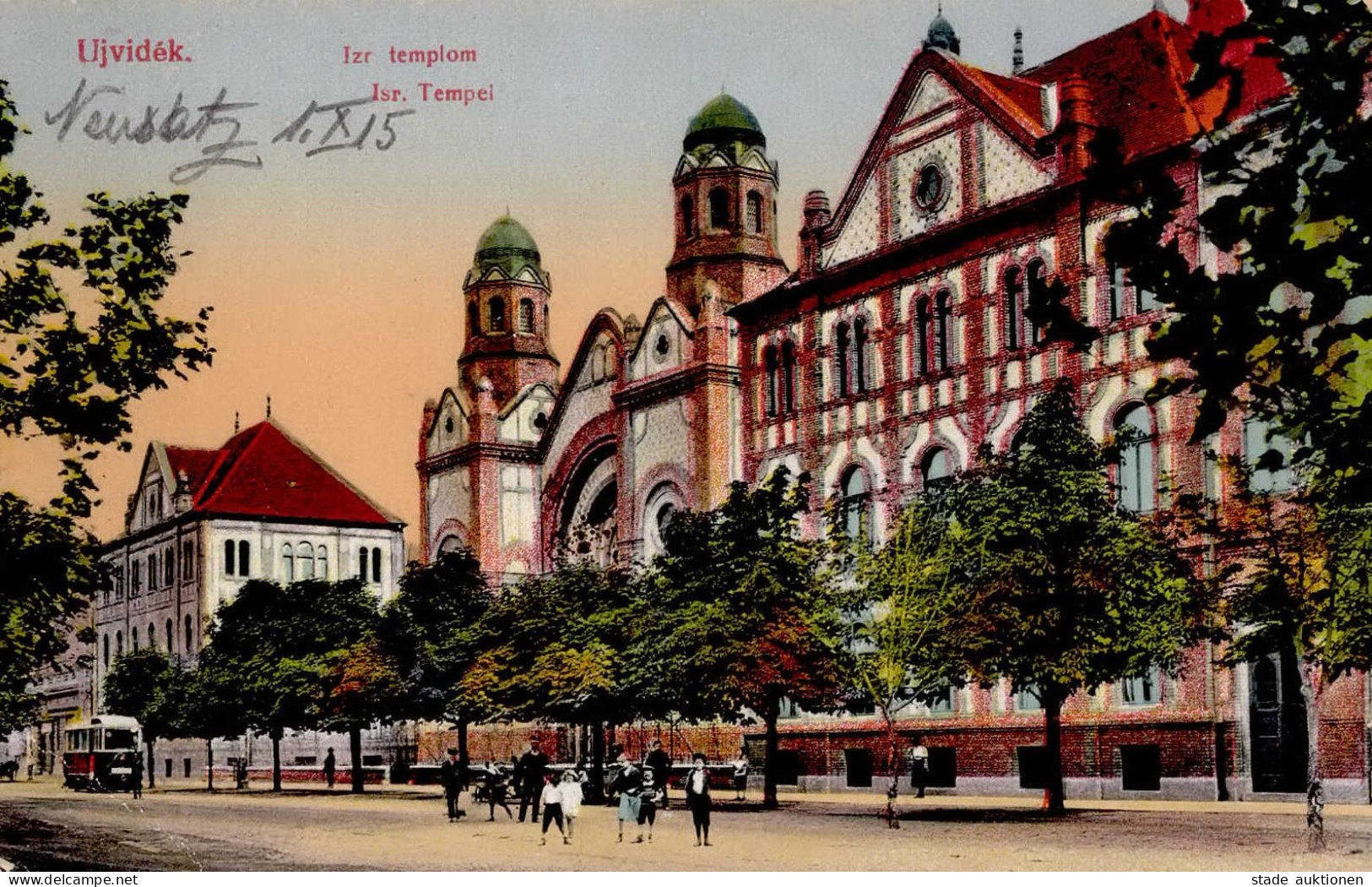 Novi Sad (Serbien) Tempel Synagoge Kinder Straßenbahn I-II (Ecke Gestaucht, Ecken Abgestossen) Synagogue - Serbia