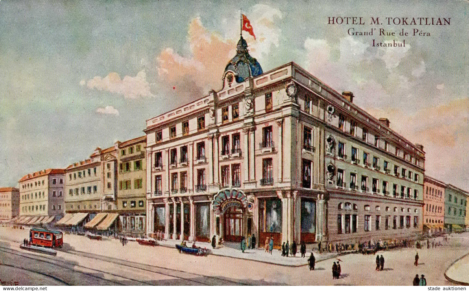 Istanbul (Türkei) Hotel M. Tokatlian Grand Rue De Pera I-II (fleckig) - Turkije