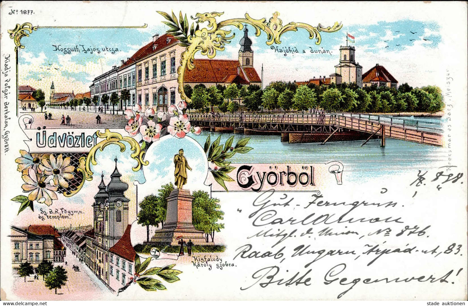 Györböl (Ungarn) 1898 I-II (Ecken Abgestossen) - Hungary